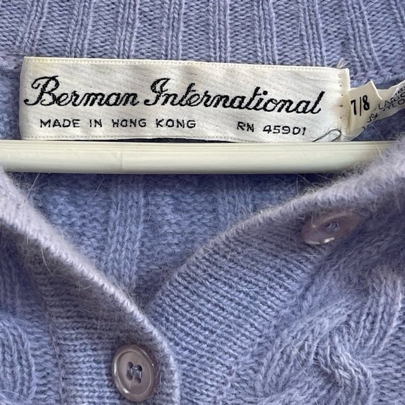 Berman International Vintage Knit Dress Lambswool & Angora Blend Size Women 7/8 - Picture 2 of 7